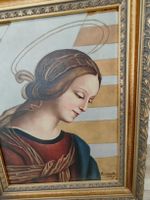 Tableau Ancien 1937 – Huile sur Toile "Vierge" signée