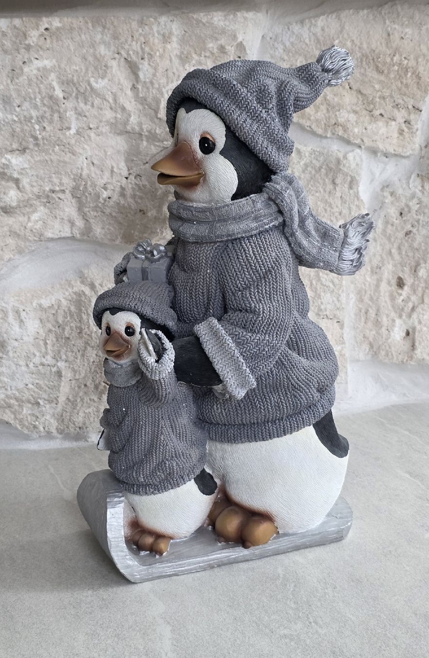 Tutte le decorazioni: Deko Pinguin Elternpaar mit Kind  – Usato da Rheinsulz venduto da Gilea 4