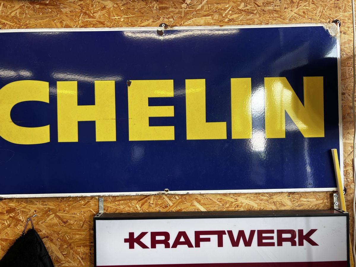 Michelin Insegne: Michelin Werbung 2,90 x 0,70 Emailschild – Usato da Immensee venduto da Mdin 2