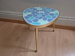Nierentisch Blumenhocker Mosaik 60/70er Vintage Retro Blumen
