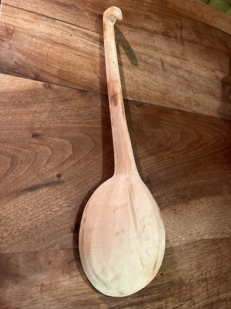 Cucchiai: handgeschnitzter Holzlöffel, Kelle, 47 cm lang – Usato da Wila venduto da Fritz-Wila 1