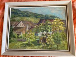 Gemälde - Ländliche Idylle im Sommer - Handgemalt!