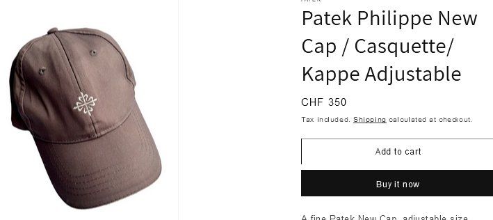 Copricapi, berretti & cappellini: Kappe  Casquette Patek Philippe – Usato da Collonges venduto da Auganien 8