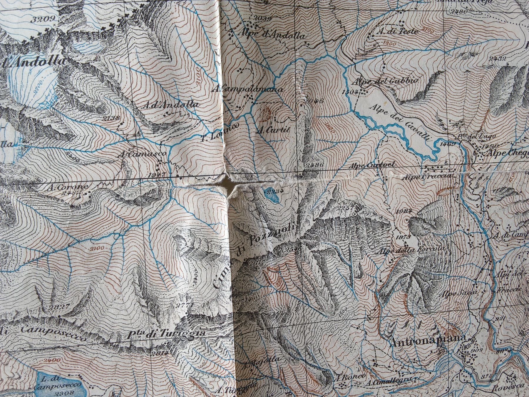 Cartine & Atlanti: Alte landkarte Theodulpass 1936 – Usato da Hallau venduto da histoiremerveilleuse 2