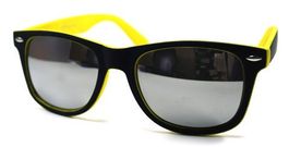Verspiegelte Bicolor Wayfarer Sonnenbrille gelb SBU1010YLW