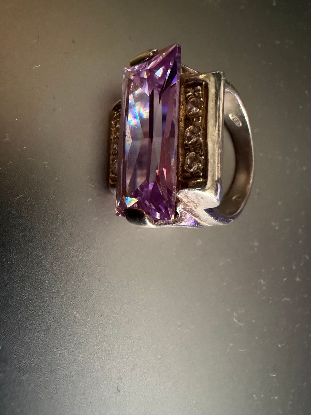 Anelli: Ring Silber Amethist Art Deco – Usato da Bischofszell venduto da Joachim-115 4
