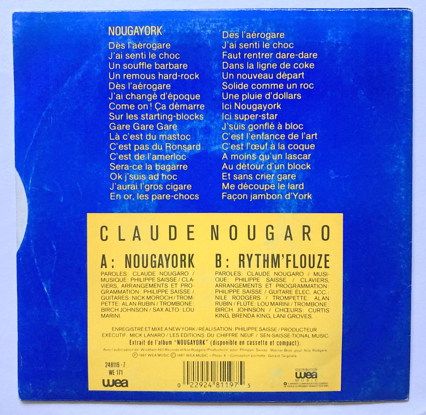 Schallplatten: CLAUDE NOUGARO - NOUGAYORK – Gebraucht aus Bottens von hotter-than-hell 1