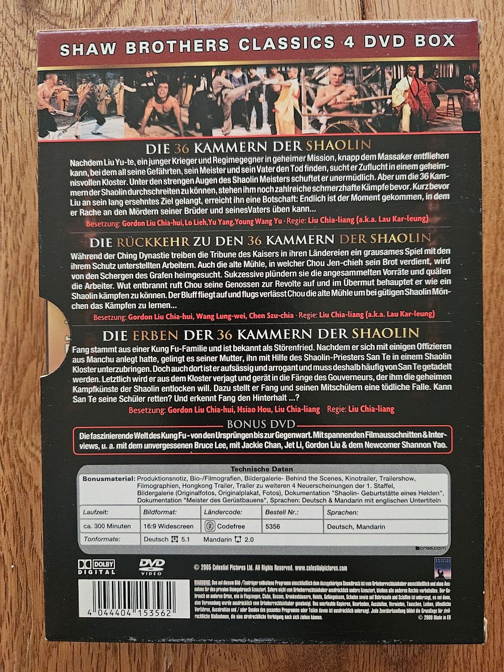 Alle DVDs: Die 36 Kammern der Shaolin Trilogie – Gebraucht aus St.Gallen von Capsule_Corporation 1