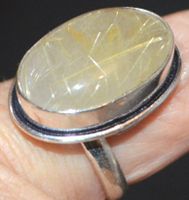 Ring L-3102 – Goldener Rutil Quarz - verstellbar