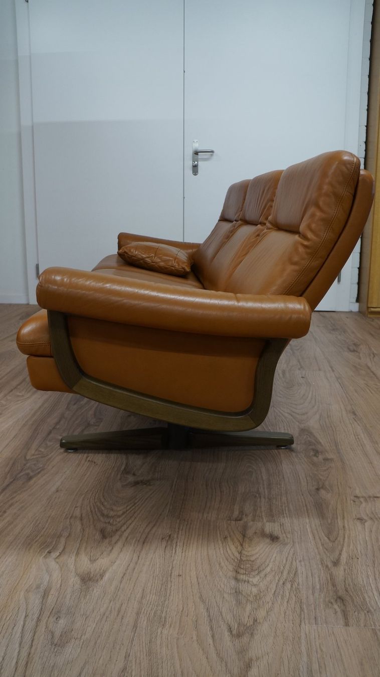 Intertime Divani: Intertime Cognac Ledercouch Schweizerqualität Vintage 80er – Usato da Basel venduto da bk_brockibasel 4