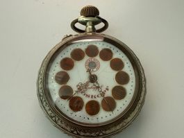 Antike Rosskopf Taschenuhr läuft