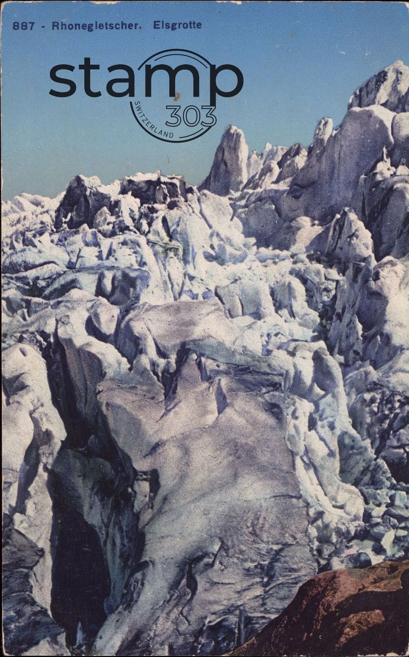 Cartoline postali: Uralt AK Rhonegletscher Eisgrotte – Usato da Eggersriet venduto da stamp303