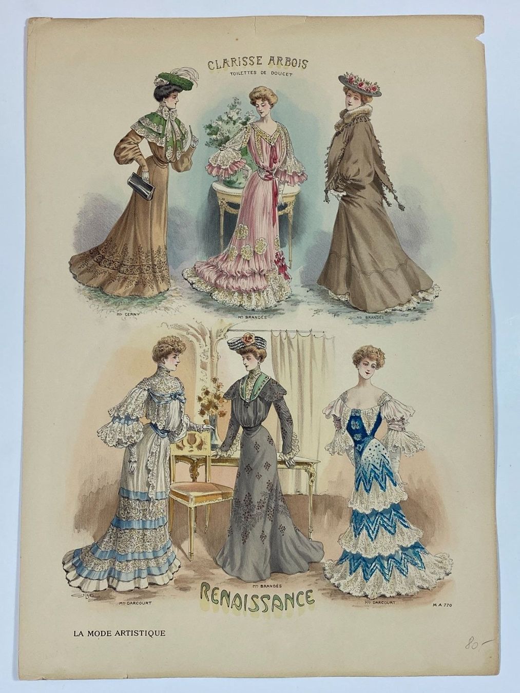 Incisioni: Modeblatt Mode Antik Lithografie Paris – Usato da Wollerau venduto da Sammler-Ecke