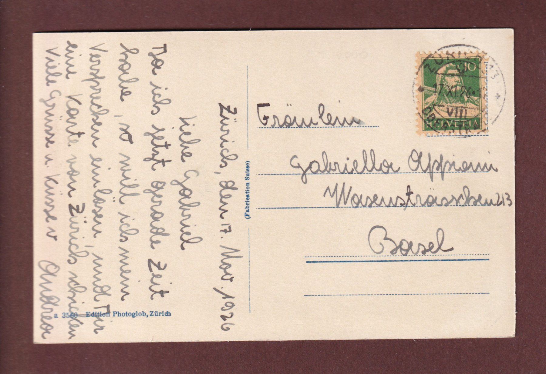 Cartes postales: ZÜRICH - Neues Polytechnikum - 1926 – D'occasion à Pully par nicecards-shop 1