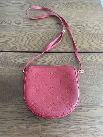 Umhängetasche JOOP rot mit Logoprägung neuwertig