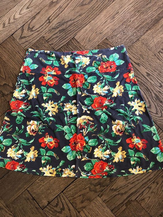 King Louie Damen Cordhose Ramone Mit Blumenmuster - Hohe Taille, Weites Bein, Retro Style