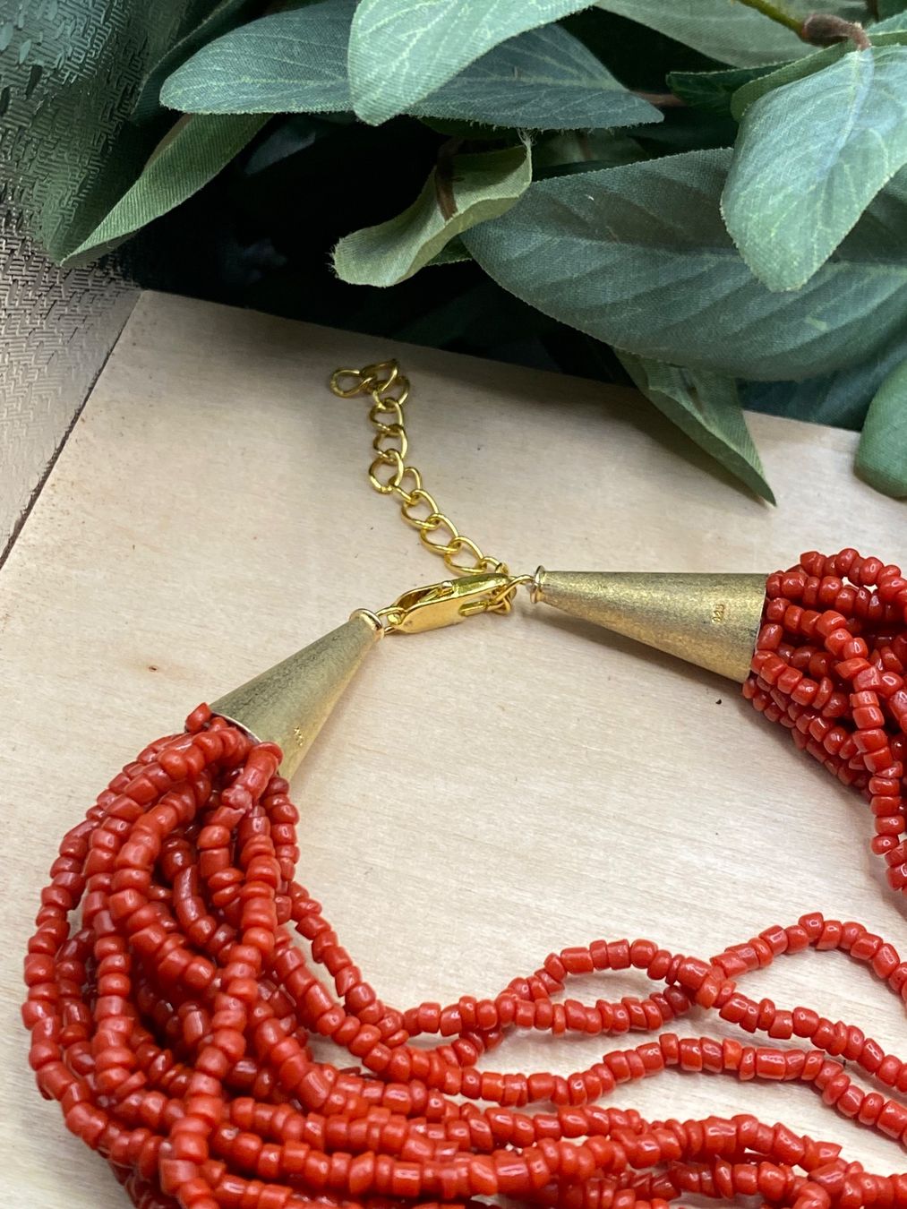Catenine: Altes Korallen-Collier mit Silberverschluss – Usato da Luzern venduto da S.Kern01 1