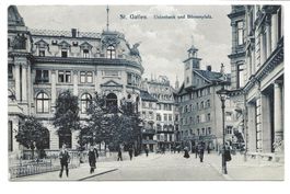 St. Gallen - Stadt - Unionbank - Börsenplatz - Altstadt 1917