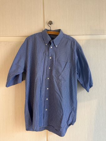 Sommer Hemd blau/weiss kariert, Gr. L, Top Zustand!