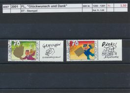 2001 FL, "Glückwunsch und Dank", ET - Stempel