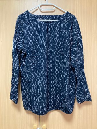 Gemustere langarm Bluse Gr. 48