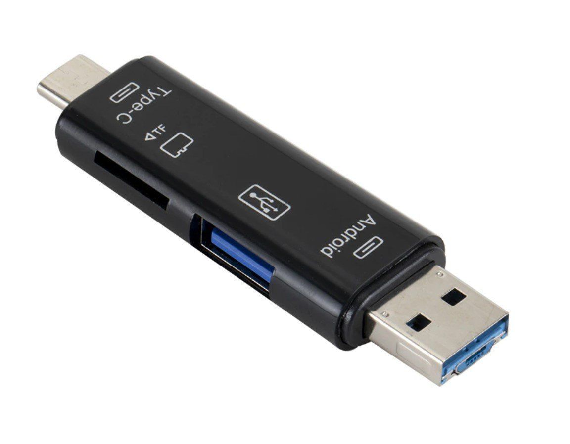 Lettori di schede: Universal USB und microSD Reader 3in1 USB-C/USB-A/microUSB – Nuovo e nell'imballaggio originale da Rorschacherberg venduto da elektrofreak 4