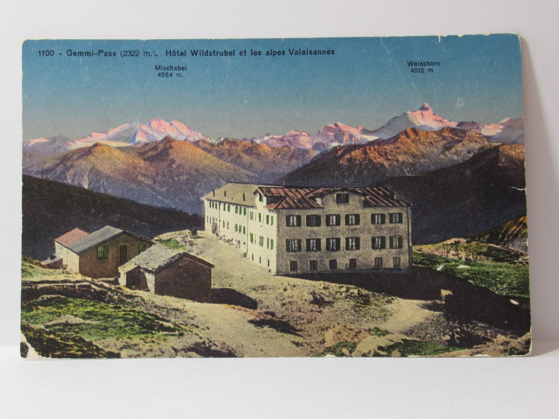Cartoline postali: Gemmi - Pass , Hôtel Wildstrubel  1946 – Usato da Grenchen venduto da Bluemchen1900
