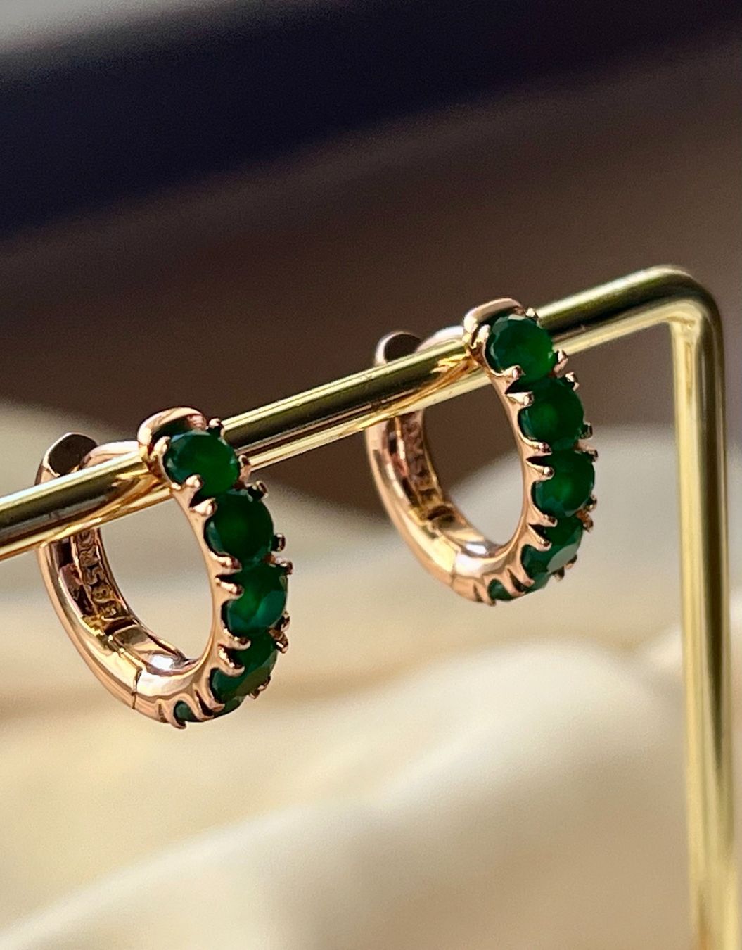 Orecchini pendenti & Orecchini a lobo: Boucles pendantes plaqué or rose - stamp "585" – Nuovo e nell'imballaggio originale da Thônex venduto da Swiss-Jewels 4