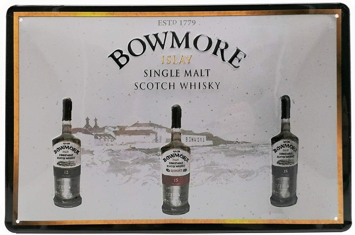 Insegne: Blechschild 3D-BOWMORE WHISKY – Nuovo e nell'imballaggio originale da Rupperswil venduto da big-one-sale