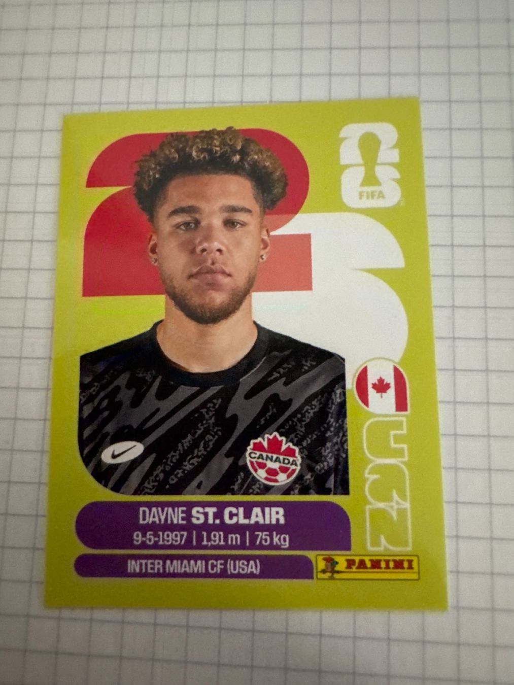 Panini Carte collezionabili: Panini Sticker WM 2026, CAN 2 Dayne St.Clair – Nuovo (secondo la descrizione) da Winterthur venduto da mathis-spielsteine