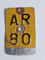 Töfflinummer AR 80 gelb - alt