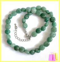 KETTE ECHTE STEINKETTE EDELSTEINKETTE JADE GRÜN