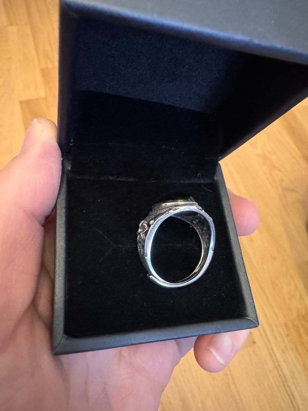 Anelli: vintage Silberring Onyx Grössenverstellbar – Usato da Zürich venduto da hanna1990 5