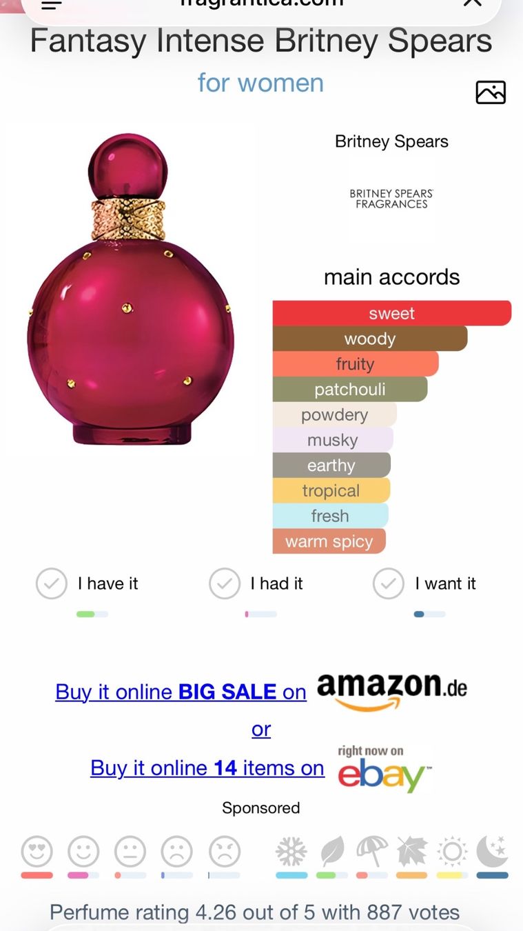 Profumi & Eau de Toilette: Britney Spears Fantasy Intense EDP 5ml. Abfüllung – Usato da Zürich venduto da deruja 2