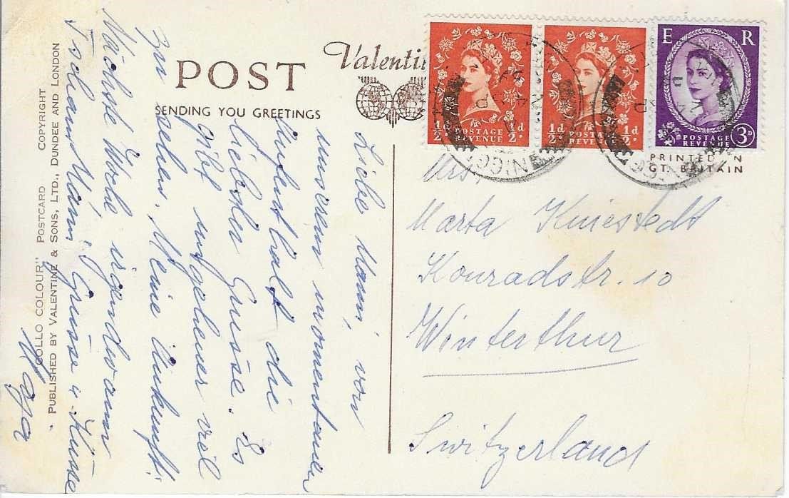 Ansichtskarten: River Ugie, Peterhead, Schottland 1959 – Gebraucht aus Flims - Dorf von Stagediver 1