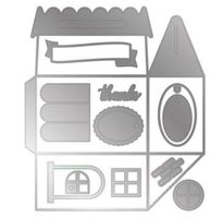 Neues Stanzschablonen-Set 3D Haus gross NEU