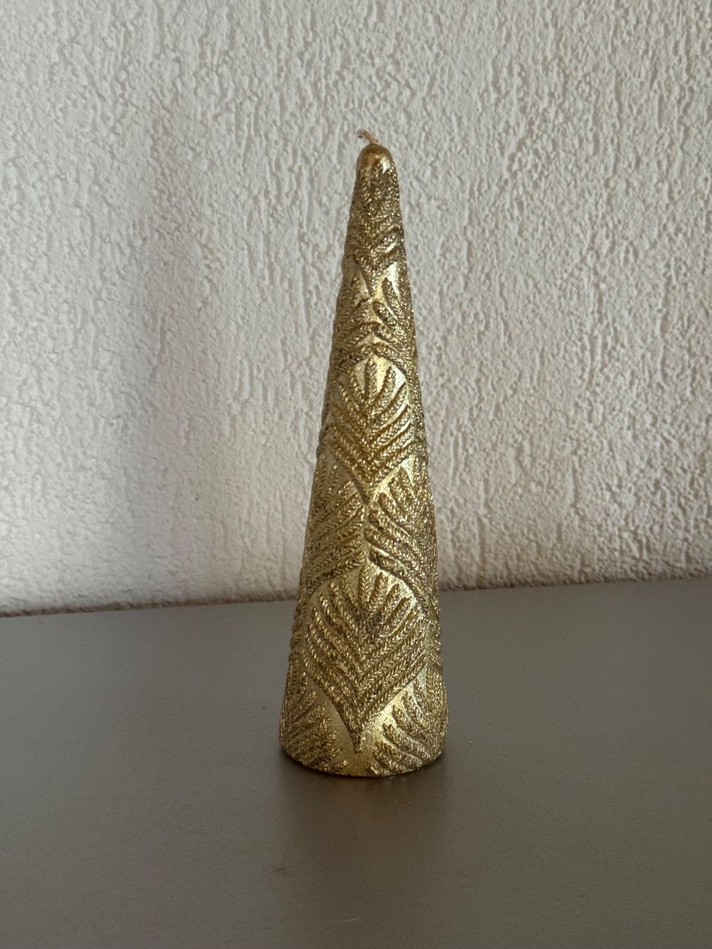 Candele: schöne goldene Kerze mit Glitzer – Nuovo (secondo la descrizione) da Grosswangen venduto da Second_hand_paradise