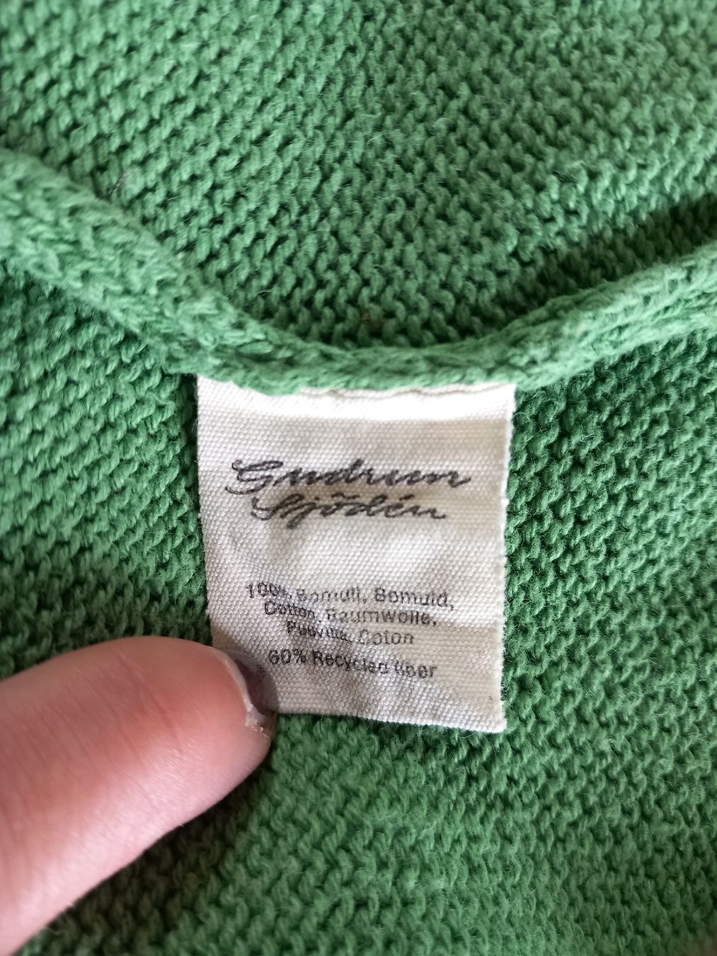 Gudrun Sjöden Pullover & Sweatshirts: GUDRUN SJÖDEN Pull vert pomme en maille – Neu (gemäss Beschreibung) aus Faoug von per_kp6r 2
