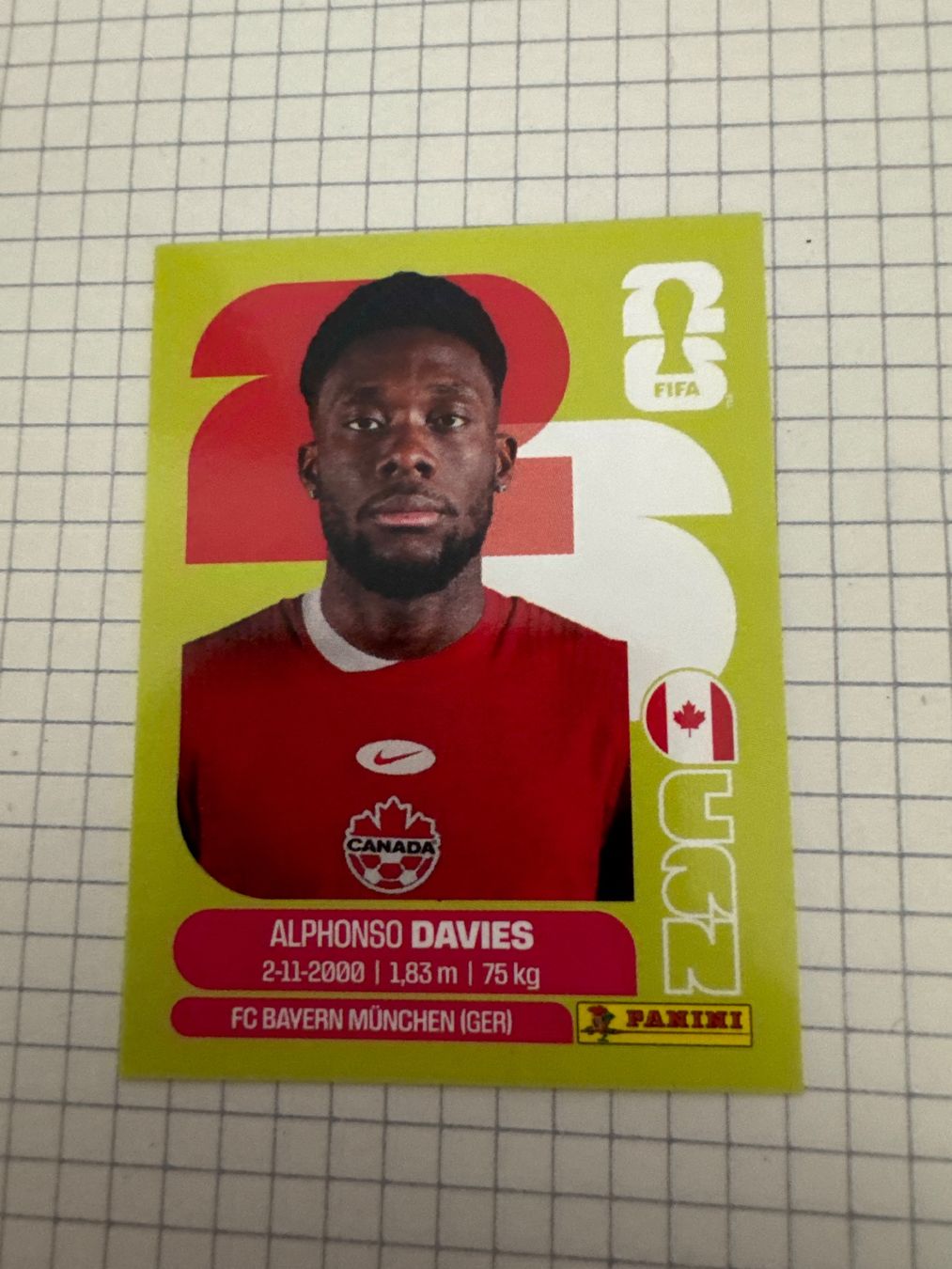 Panini Carte collezionabili: Panini Sticker WM 2026, CAN 3 Alphonso Davies – Nuovo (secondo la descrizione) da Winterthur venduto da mathis-spielsteine