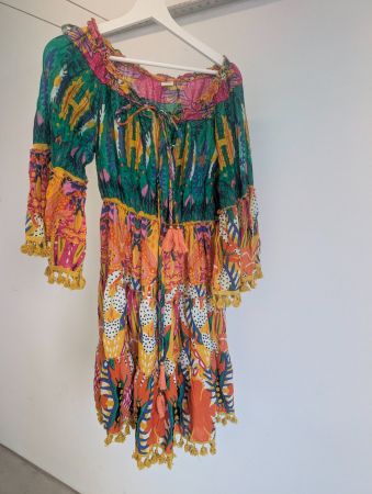Kleid bunt Grösse S Baumwolle Ethno-Look