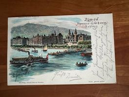 AK Alpenquai Zürich Litho 1900  (V655)