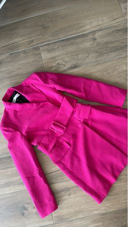 Zara blazer jacket pink with belt like new
