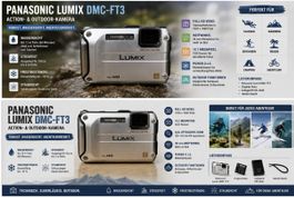 Panasonic Lumix FT 3 (Outdoor Aktion Kamera - Wasserdicht)