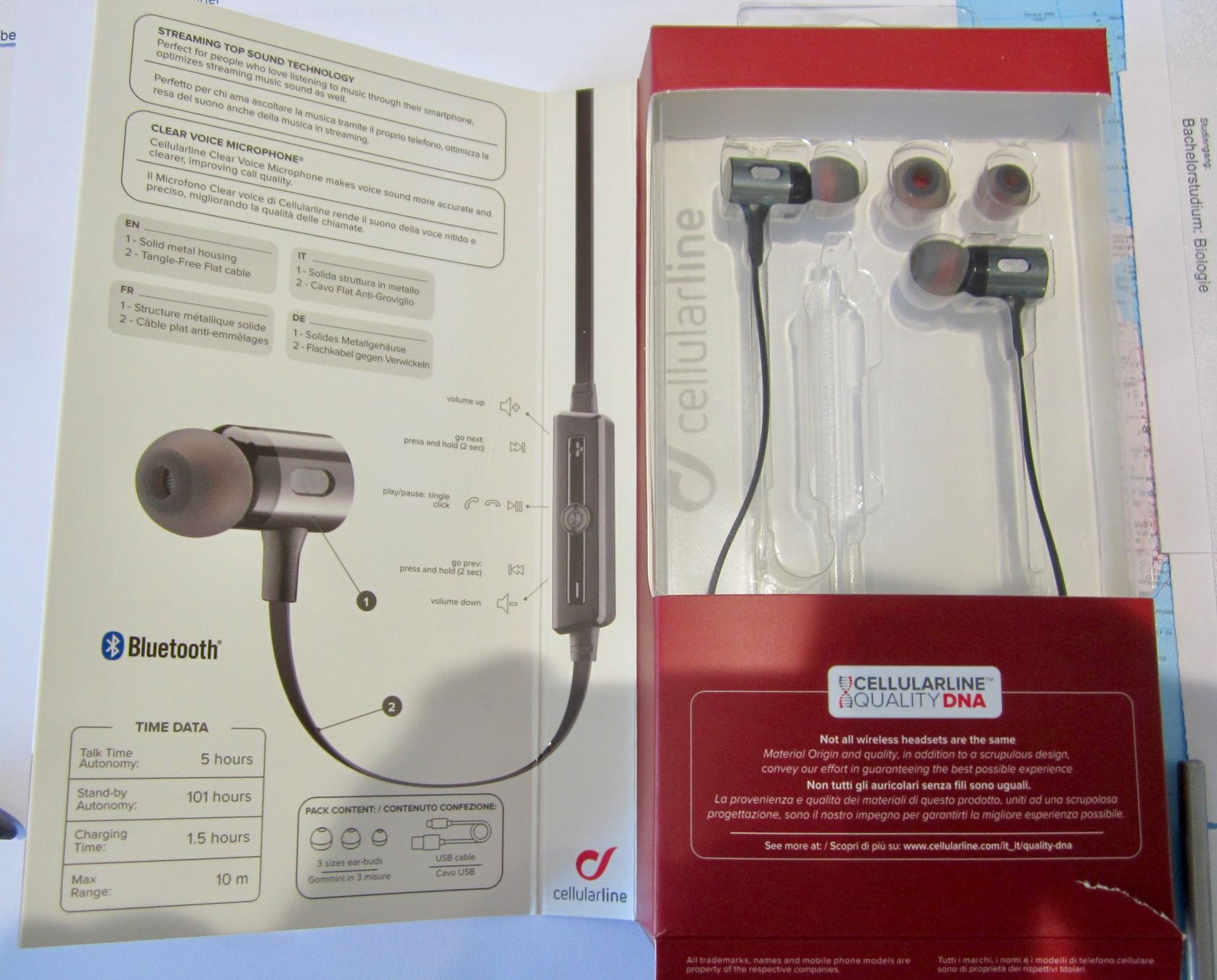 Cuffie: Cellularline Motion In-Ear Bluetooth Kopfhörer, Neuwertig! – Nuovo (secondo la descrizione) da Pratteln venduto da TT-Rudi 1