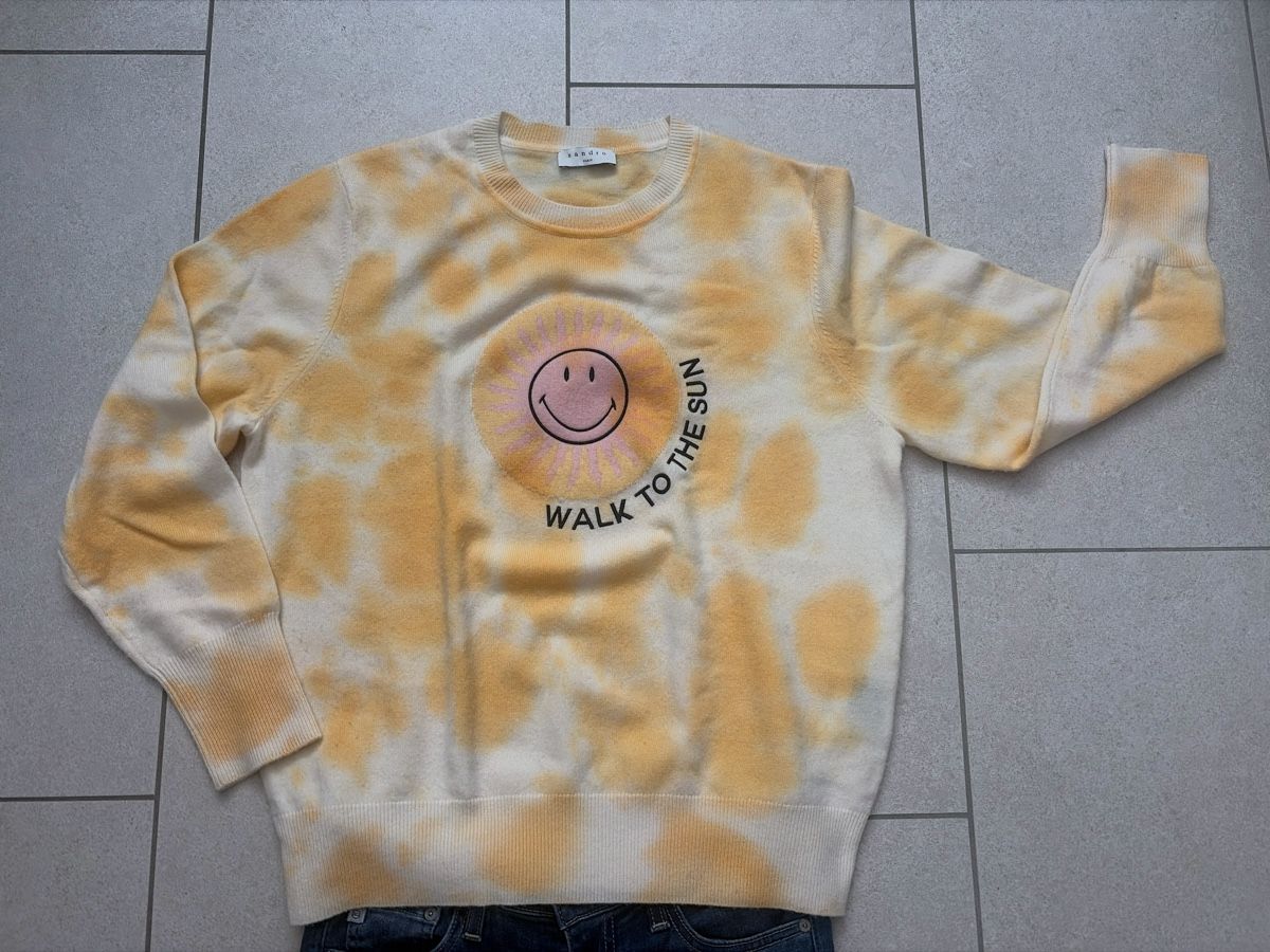 Sandro Maglioni & Felpe: Sandro Paris Pullover Gr. 2 (M) Wolle Kaschmir Smiley Tie Dy – Nuovo e nell'imballaggio originale da Wallisellen venduto da Lan_82sz 4