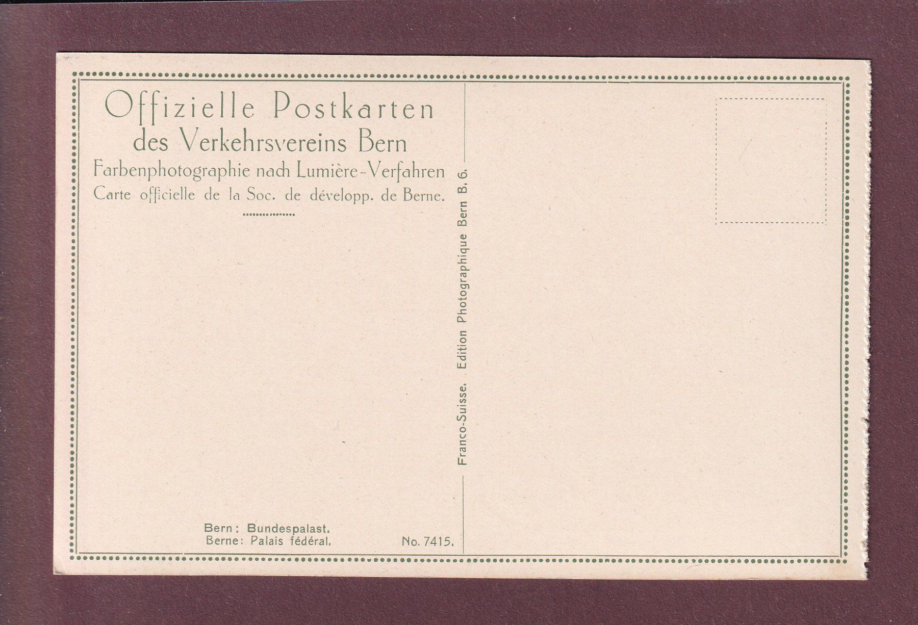 Cartes postales: BERN - Bundespalast – D'occasion à Pully par nicecards 1