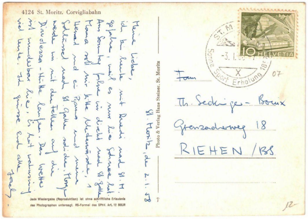 Cartes postales: St. Moritz - Standseilbahn Corviglia – D'occasion à Binningen par Mountainrider 1