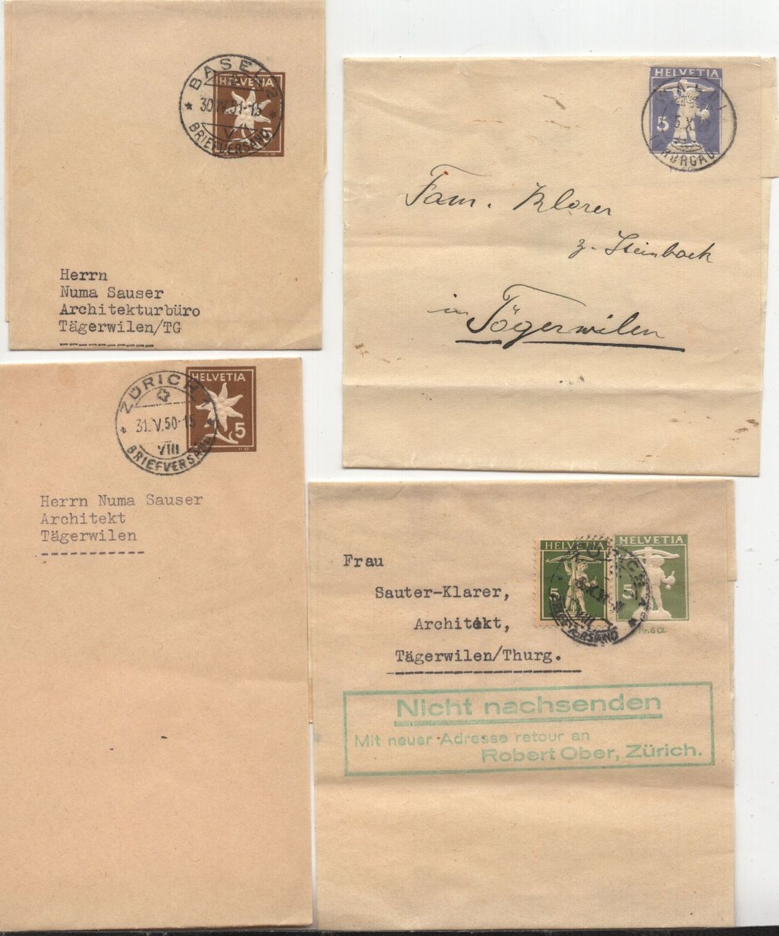 Alle Briefmarken: Streifbänder – Gebraucht aus Aarau von kufi44