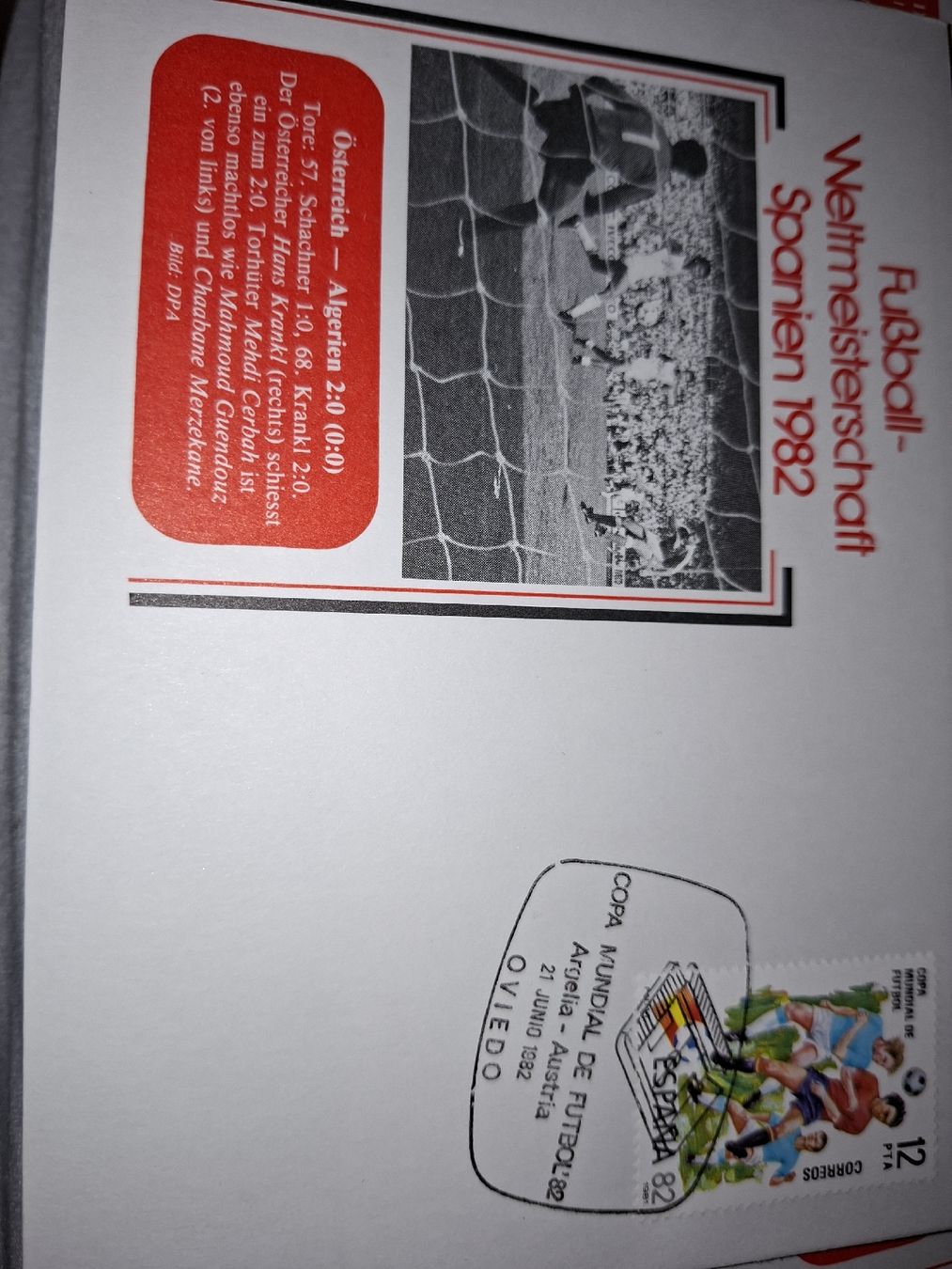 Alle Briefmarken: WM 1982 Tor Briefe  – Gebraucht aus Balgach von SIMEON27 3