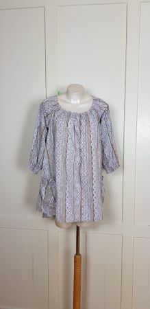 Carmenbluse, Baumwolle, Gr. M L XL